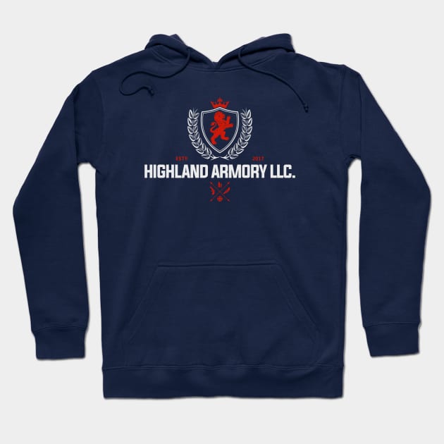 Highland Armory Red and White Hoodie by gijimbo83